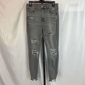 American Eagle Outfitters Super Hi-Rise Jegging Grey, size 10 Short